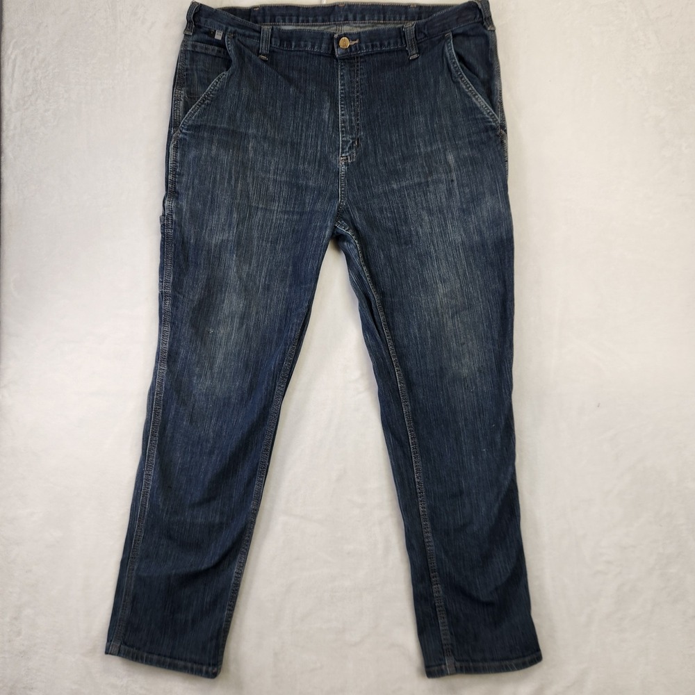 Carhartt FR Work Pants Mens‎ 42x32 Flame Resistant Carpenter Denim Jeans Blue